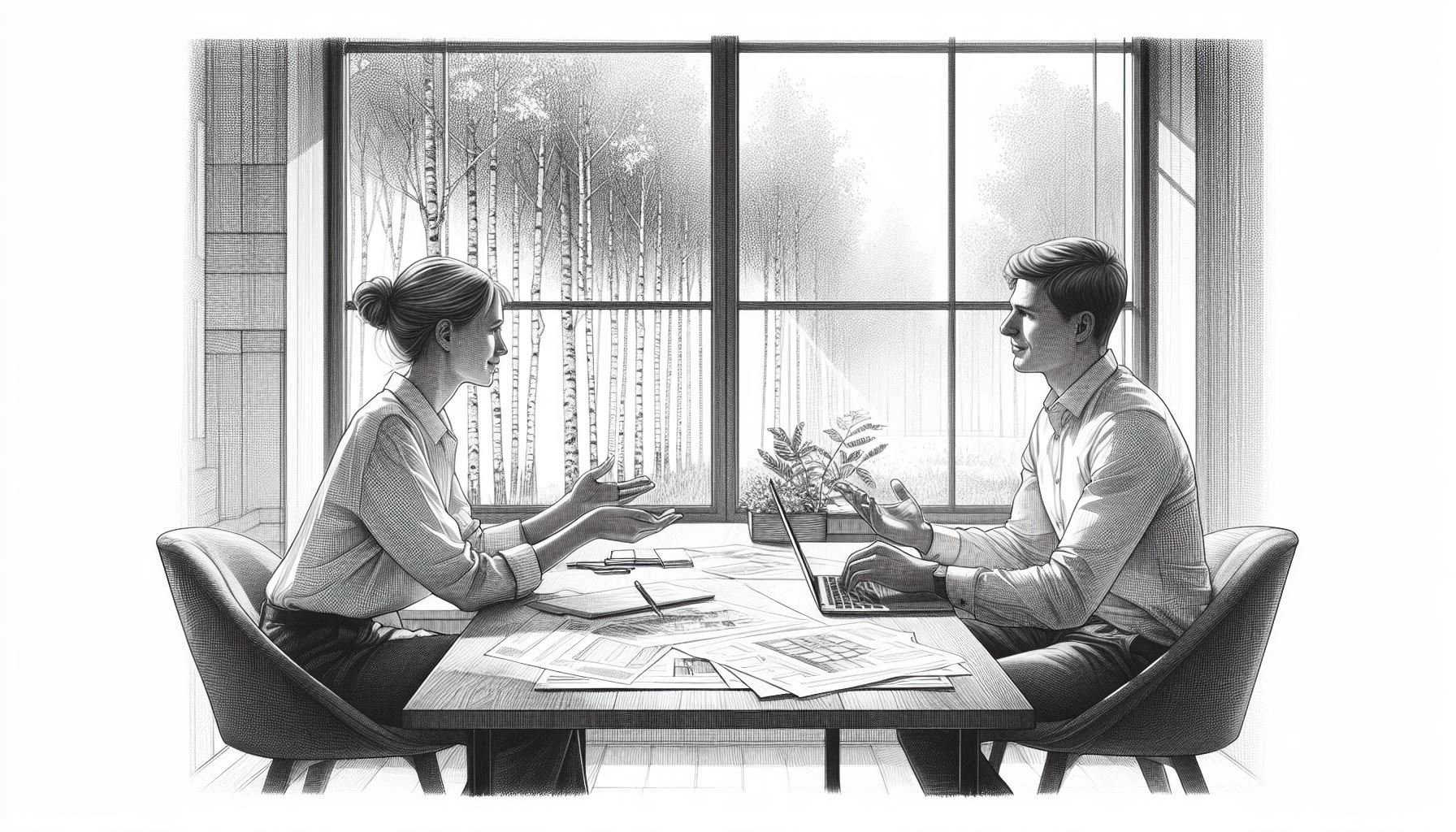 Nöjd kund i affärsmöte